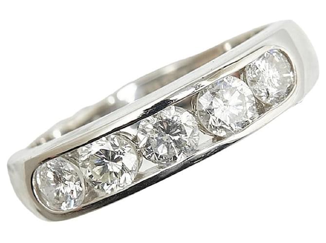 & Other Stories LuxUness Platinum Diamond Ring Metal Ring in Excellent condition Silvery  ref.1419948