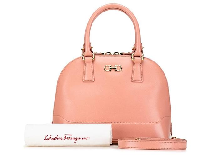 Salvatore Ferragamo Leder Gancini Handtasche 2WAY in sehr gutem Zustand Pink  ref.1420013