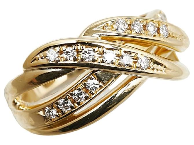 & Other Stories K18YG Yellow Gold Diamond Ring 0.19ct Size 11.5 in Great Condition Golden Metal  ref.1420020