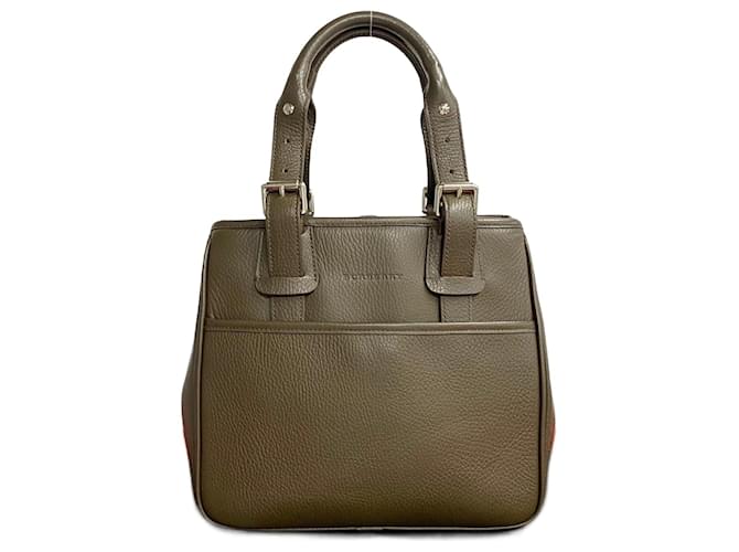 Sac à main mini en cuir Burberry Sac en cuir 46120 en très bon état Marron  ref.1420052