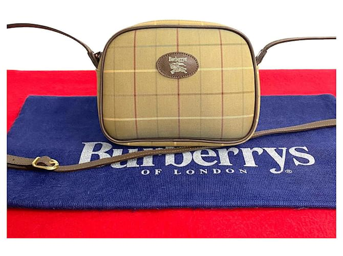 Burberry Nova Check Mini Shoulder Bag Canvas Shoulder Bag 83525 in Very Good Condition Brown Cloth  ref.1420059