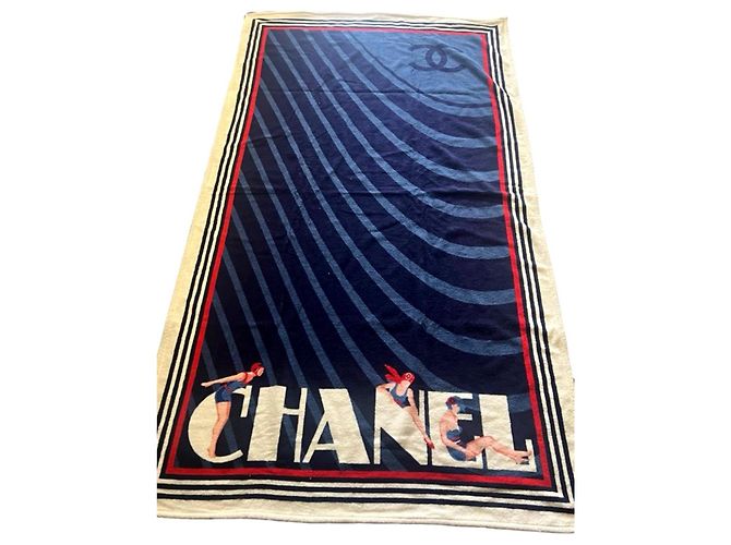 Autre Marque Toalla de baño Chanel Azul marino Algodón