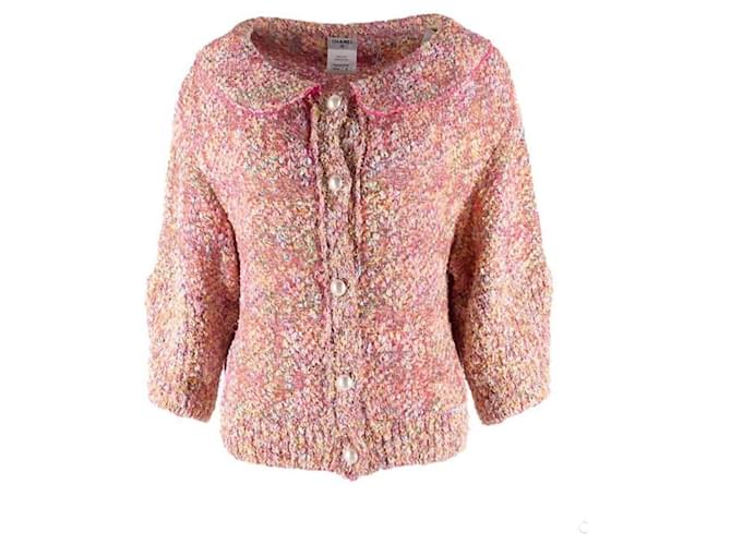 Chanel Pink Wicker Tweed Jacket Polyamide  ref.1420091