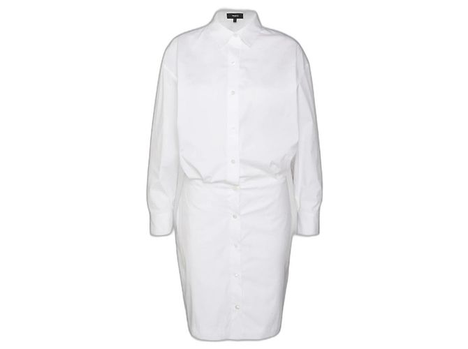 Theory Theorie tailliertes Hemdkleid Weiß