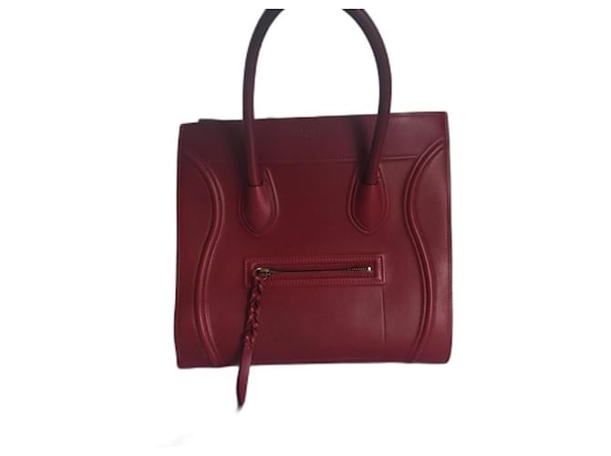 Céline Luggage Phantom Cuir Bordeaux  ref.1420106