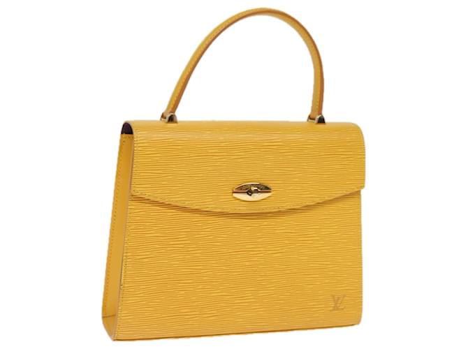 Bolsa de mão LOUIS VUITTON Epi Malesherbes Tassili Amarelo Jonne M52379 Ep de autenticação4341 Couro  ref.1420112