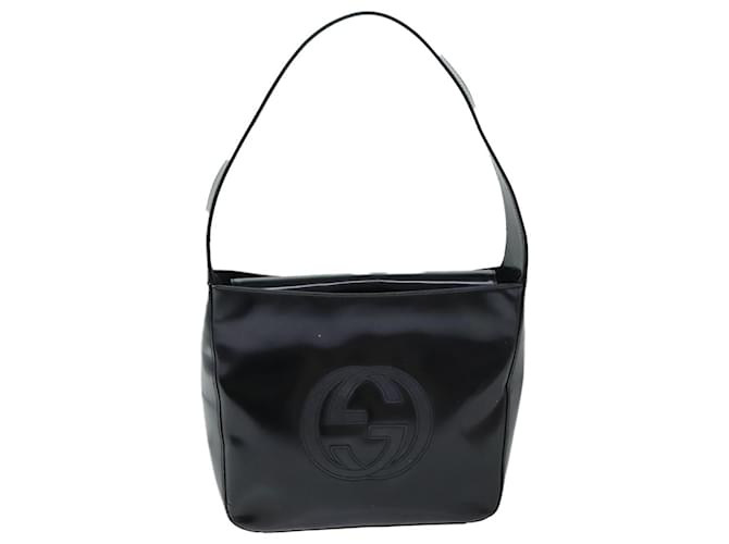 GUCCI Shoulder Bag Patent leather Black Auth ep4433  ref.1420118