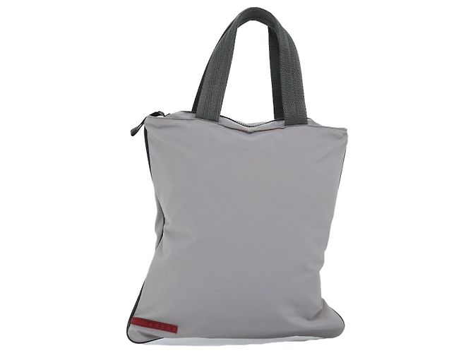 Tote PRADA Sport-Einkaufstasche Nylon Grau Auth ep4219 Braun