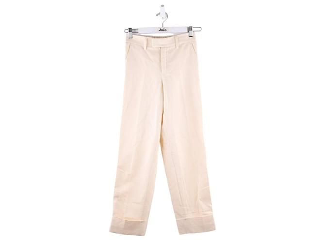 Zadig & Voltaire Pantalon droit en coton Beige  ref.1420221