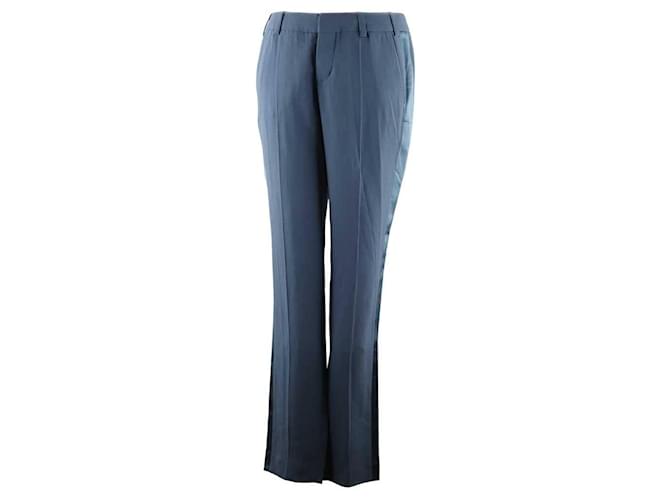 Zadig & Voltaire Blaue gerade Hose Synthetisch  ref.1420222