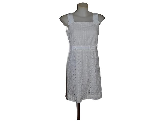 Elie Tahari Baumwollkleid Weiß