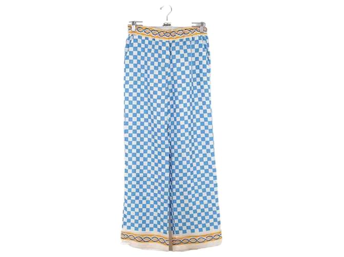 Autre Marque Blue straight pants Viscose  ref.1420279