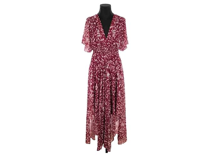 Maje Bordeaux dress Dark red Polyester  ref.1420300