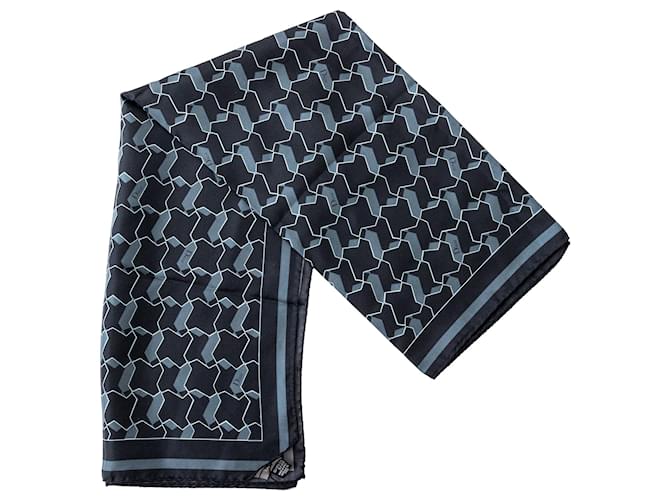 Dior Abstract Pattern Scarf Grey Silk  ref.1420318