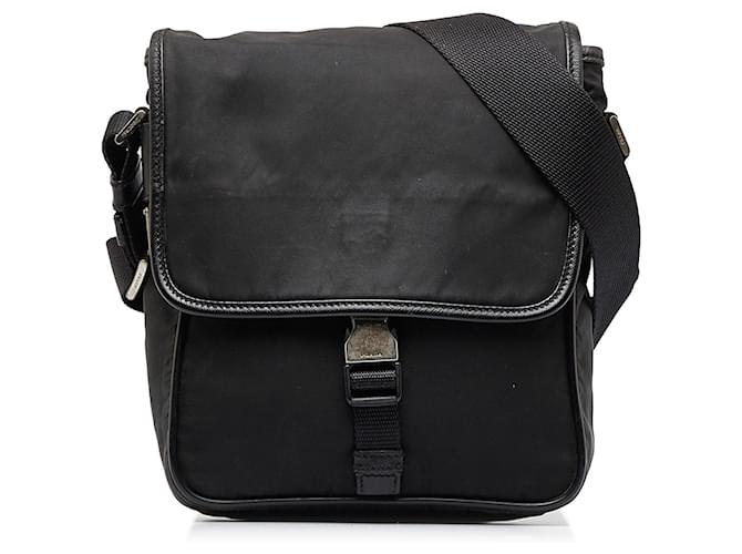 Bolsa Crossbody Prada Tessuto Preta Preto Lona  ref.1420343