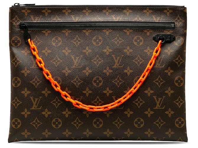 Marron Louis Vuitton Monogramme Solar Ray A4 Pochette Pochette Plastique  ref.1420384