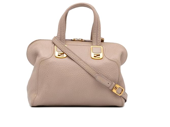 Chameleon Bolso satchel camaleón beige de Fendi Cuero  ref.1420388