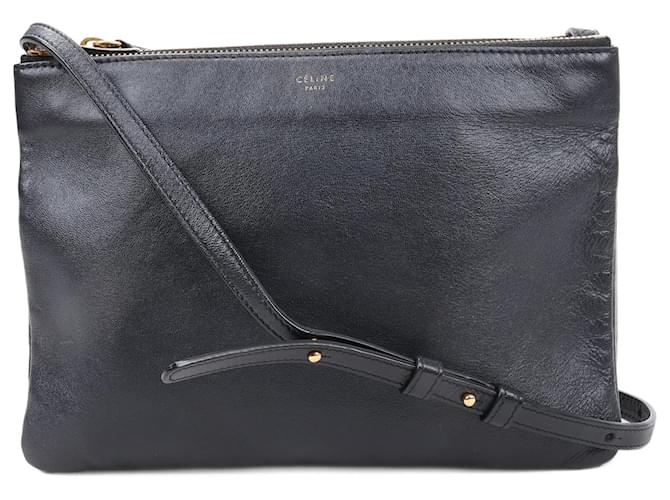 Céline Grand sac à bandoulière Celine Trio en noir Cuir  ref.1420419