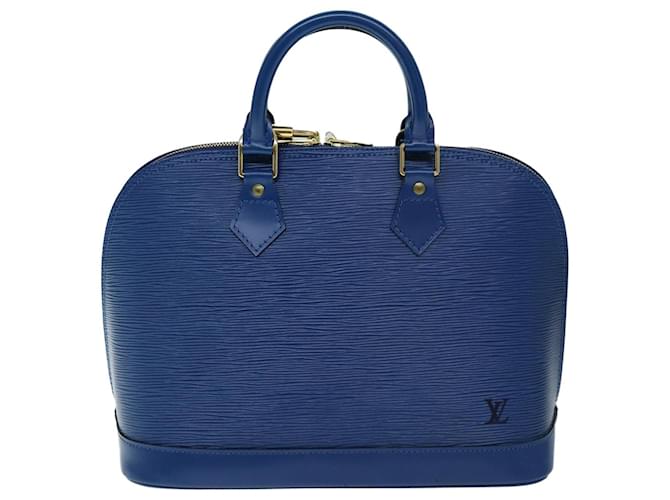 Louis Vuitton Alma Azul Couro  ref.1420424