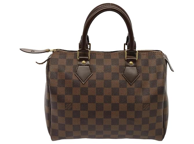 Louis Vuitton Speedy 25 Castaño Lienzo  ref.1420428