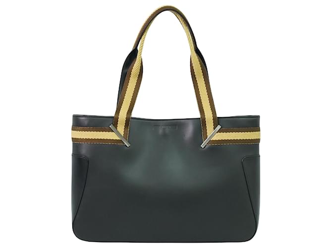 Gucci Web Cuir Noir  ref.1420440