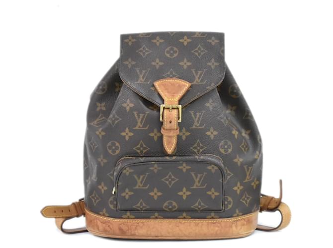 Louis Vuitton Montsouris MM Brown Cloth  ref.1420443