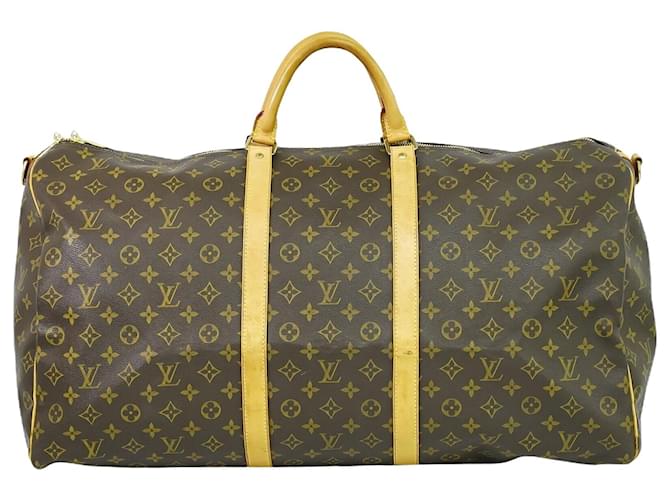 Louis Vuitton Keepall 60 Castaño Lienzo  ref.1420481