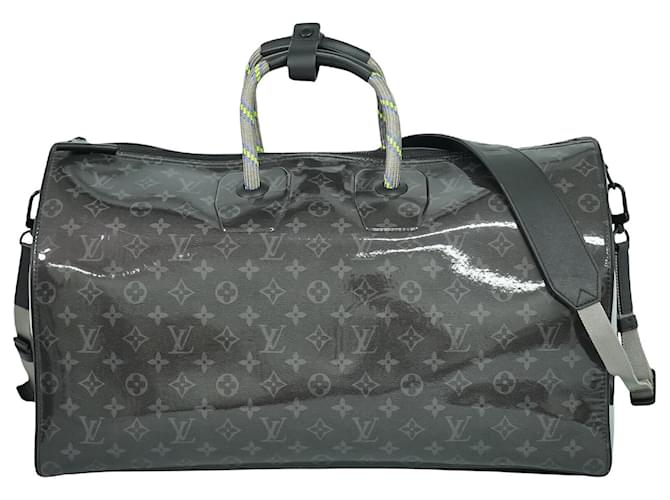 Louis Vuitton Keepall 50 Black Cloth  ref.1420491