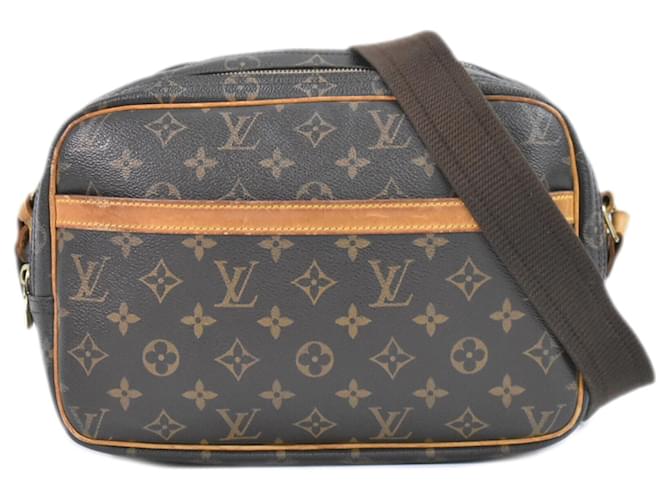 Louis Vuitton Reportero Castaño Lienzo  ref.1420492