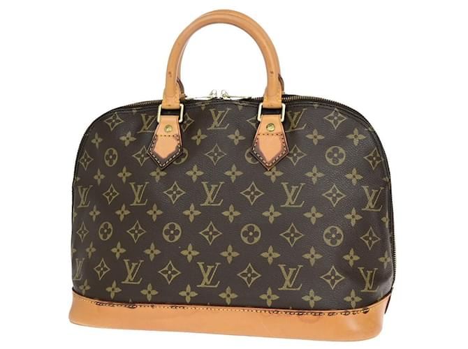 Louis Vuitton Alma Castaño Lienzo  ref.1420504