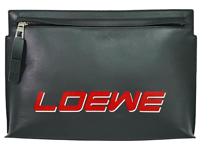 Loewe T pouch Black Leather  ref.1420536