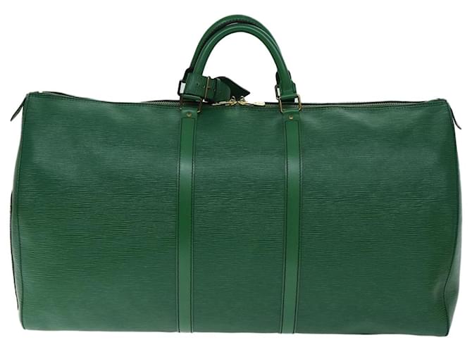 Louis Vuitton Keepall 60 Verde Cuero  ref.1420538