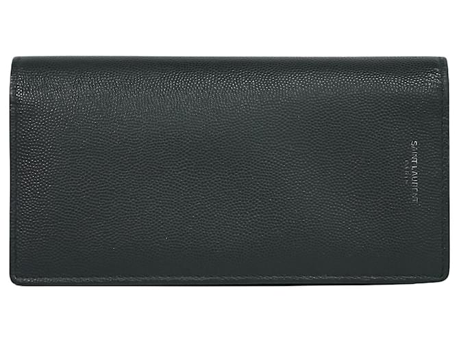 SAINT LAURENT Black Leather  ref.1420552