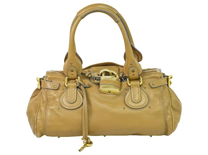 CHLOÉ PADDINGTON D'oro Pelle  ref.1420574