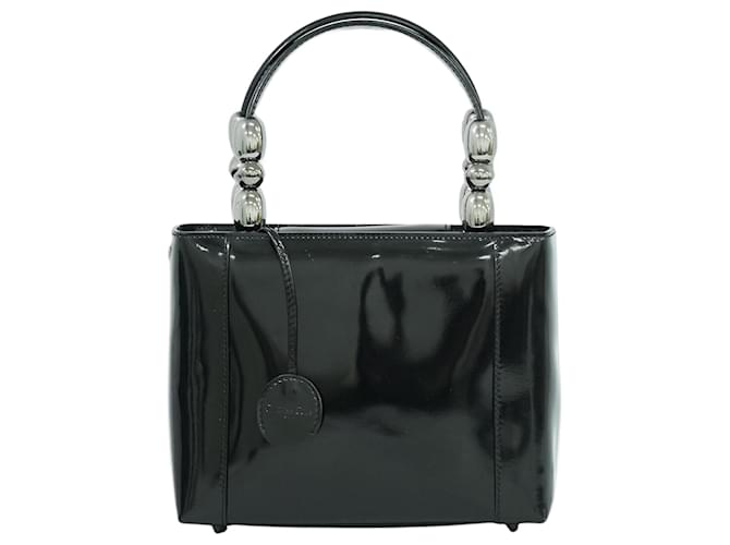 Dior Maris Perla Nero Pelle verniciata  ref.1420582