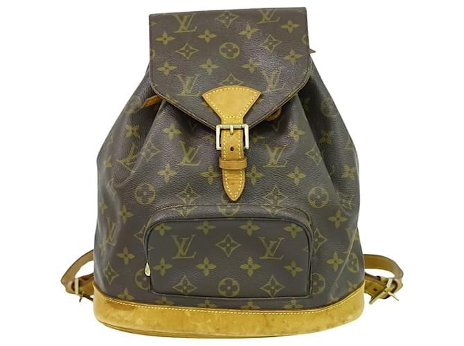 Louis Vuitton Montsouris Brown Cloth  ref.1420594