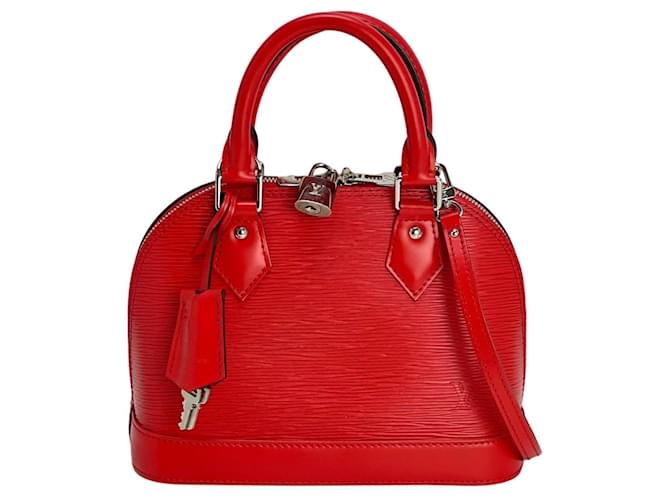 LOUIS VUITTON Alma BB Epi Coquelicot Shoulder Bag Red Leather  ref.1420615