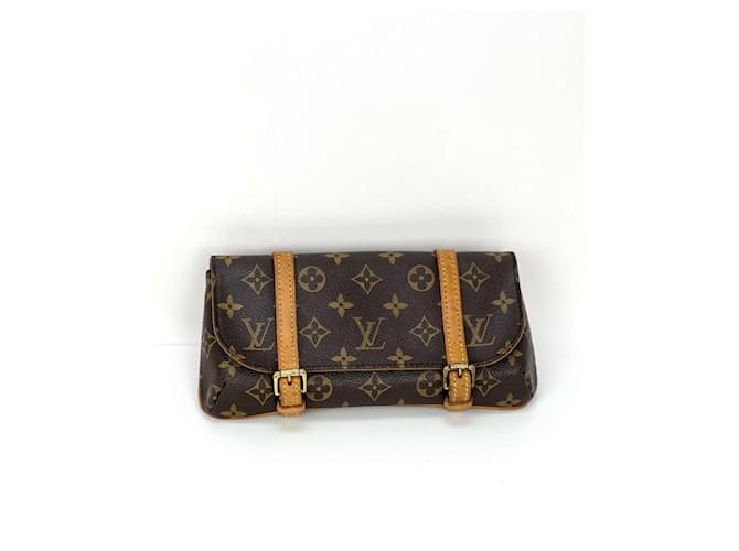 LOUIS VUITTON Pochette Marelle PM Bolsa de Cintura Monograma Marrom Lona  ref.1420619