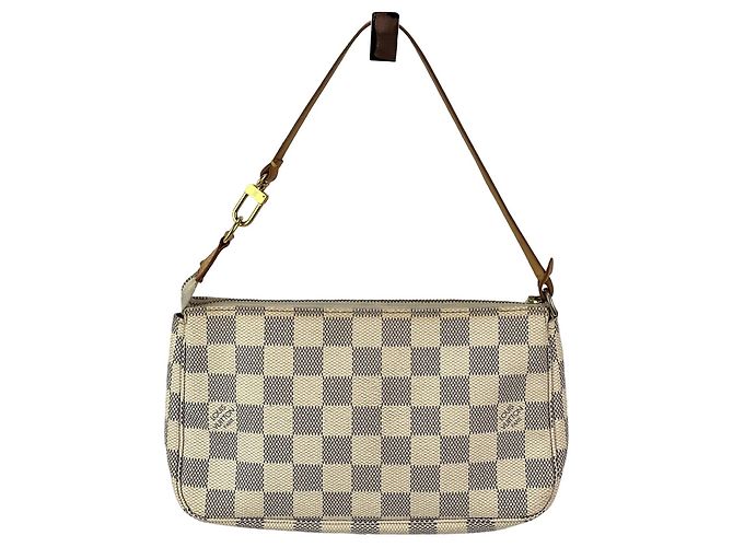 Bolso Pochette Accesorios Damier Azur Blanco Louis Vuitton