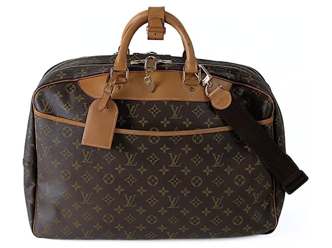 LOUIS VUITTON ALIZÉ 45 Monogram travel bag Brown Cloth  ref.1420646