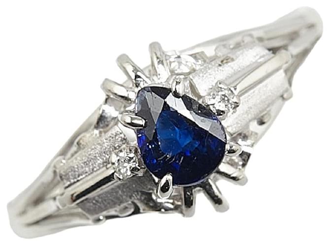 & Other Stories LuxUness Platinum Sapphire Diamond Ring Anel de metal em excelente estado Prata  ref.1420650