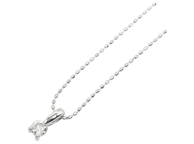 & Other Stories Collana in platino Pt900 Pt850 con diamante da 0,23 ct in eccellenti condizioni Argento Metallo  ref.1420665