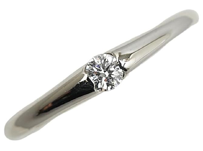 & Other Stories Pt900-Platinring mit Diamant von 0,113 ct in ausgezeichnetem Zustand Silber Metall  ref.1420683