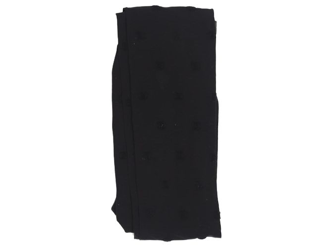 Chanel Schwarze Strumpfhose mit CC-Logo