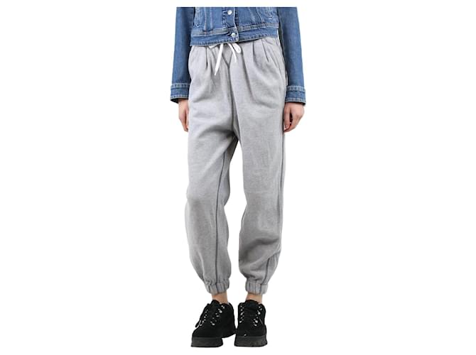 Miu Miu Joggers in cotone grigio con risvolto - taglia UK 4  ref.1420742