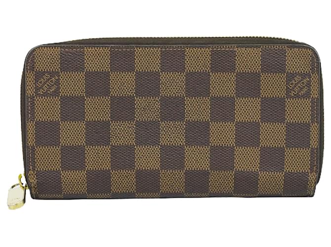 Carteira Louis Vuitton Zippy Marrom Lona  ref.1420747