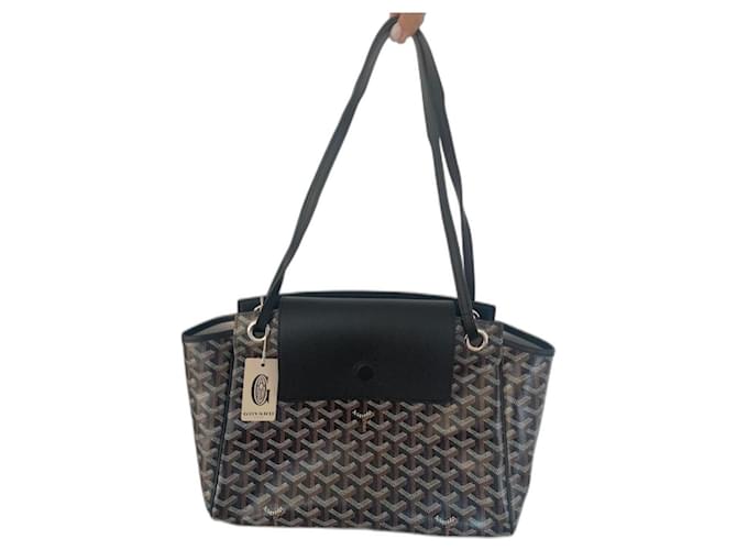 Goyard Rouette souple Toile Noir  ref.1420750