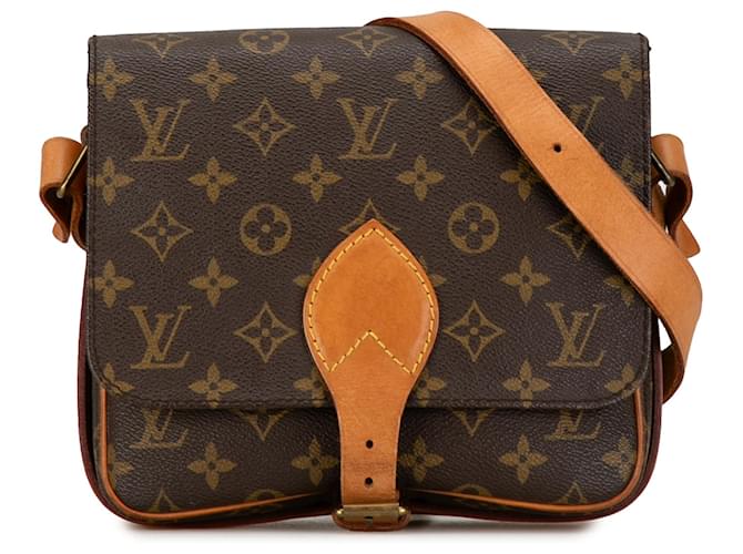 Cartouchiere Louis Vuitton Cartouche Monogram Marron MM Cuir Toile  ref.1420771