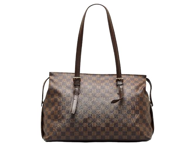 Sac à main Louis Vuitton Damier Chelsea N51119 en très bon état Plastique Marron  ref.1420868