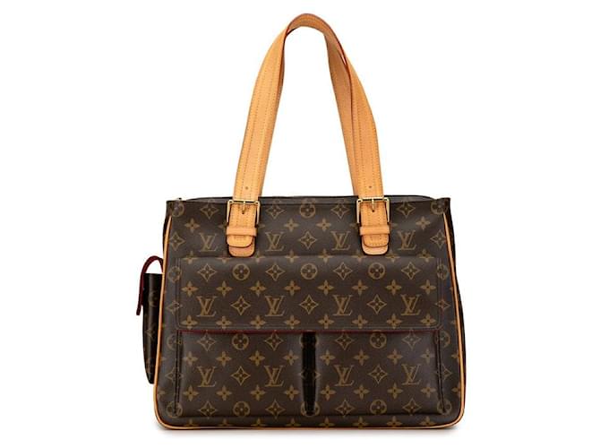 Louis Vuitton Multiplicite Einkaufstasche Canvas Einkaufstasche M51162 in guter Kondition Braun Leinwand  ref.1420871